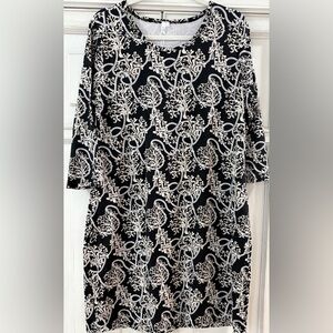 PRELOVED SZ L Lulu-B Elegant Black and White tunic top/mini dress